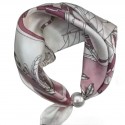 Tim&Simonsen Chloe Scarf w. Magnetic Pearl - Rosa printet tørklæde TSJ467 Multi 5