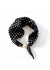 Tim&Simonsen Chloe Scarf w. Magnetic Pearl - Sort prikket t&oslash;rkl&aelig;de TSJ467 Small Dot Black