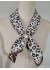 Tim&Simonsen Aliki Scarf w. Magnetic Pearl - Sort/brun printet t&oslash;rkl&aelig;de TSJ100 Aw12