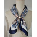Tim&Simonsen Aliki Scarf w. Magnetic Pearl - Blåt printet tørklæde TSJ100 Aw7