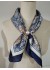 Tim&Simonsen Aliki Scarf w. Magnetic Pearl - Bl&aring;t printet t&oslash;rkl&aelig;de TSJ100 Aw7