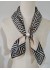 Tim&Simonsen Aliki Scarf w. Magnetic Pearl - Creme/Sort printet t&oslash;rkl&aelig;de TSJ100 Aw1