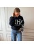 Marta MdcAria Knit - Marine strik med Copenhagen 8111 OS NAvy/Light Blue