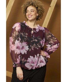 Zhenzi Zh-Maria1597 Blouse - Printet bluse 201597 Winter Bloom