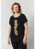 Gozzip GGitte T-shirt with print - Sort t-shirt med guldtryk G266025 Black
