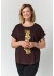 Gozzip GGitte T-shirt with print - Brun t-shirt med guldtryk G266025 Brown