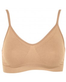 Missya Bra Top Solid - Nude Seamless Top med smalle stropper 12219