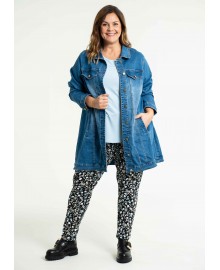 Gozzip Amela Long Denim Jacket - Denim jakke G234039 Light Blue Denim