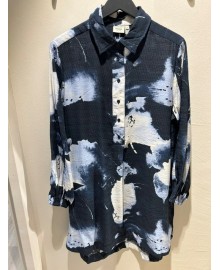 Fransa FRARIANA DR 13 - Blå printet kjole 20617073 Ink Blue Blizzard