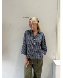 CONTINUE Amber Check - Ternet skjorte 15368 Navy Check