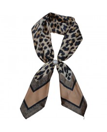 Tim&Simonsen Aliki Scarf w. Magnetic Pearl - Leopard printet tørklæde TSJ100 Leo
