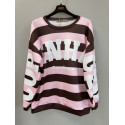 Marta MdcNerina Sweatshirt - Stribet sweatshirt 22659S Moro/Rose