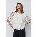 Co'Couture GiovannaCC SS Blouse - Offwhite bluse 500572 Offwhite
