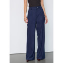 Co'Couture GabieCC Pin Wide Pant - Navy stribede bukser 500467 Navy