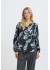 Fransa FRARIANA BL 4 - Bl&aring; printet bluse 20614542 HP Floral Grey Mist Blue