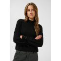 Kaffe KAlizza Beade3d Coff Pullover - Sort bluse 10512435 Black Deep