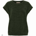 Marta MdcLaya Knit Vest - Grøn strik vest 8039 Military